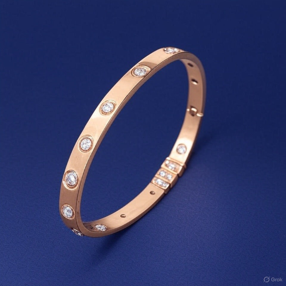 Iconic Love Style Bangle Bracelet Stainless Steel Cartier Inspired Screw Design