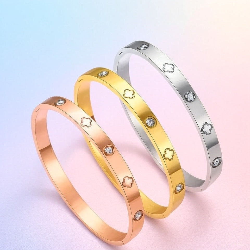 Iconic Love Style Bangle Bracelet Stainless Steel Cartier Inspired Screw Design