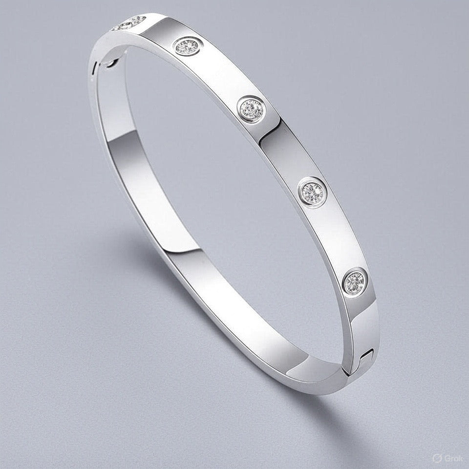 Iconic Love Style Bangle Bracelet Stainless Steel Cartier Inspired Screw Design